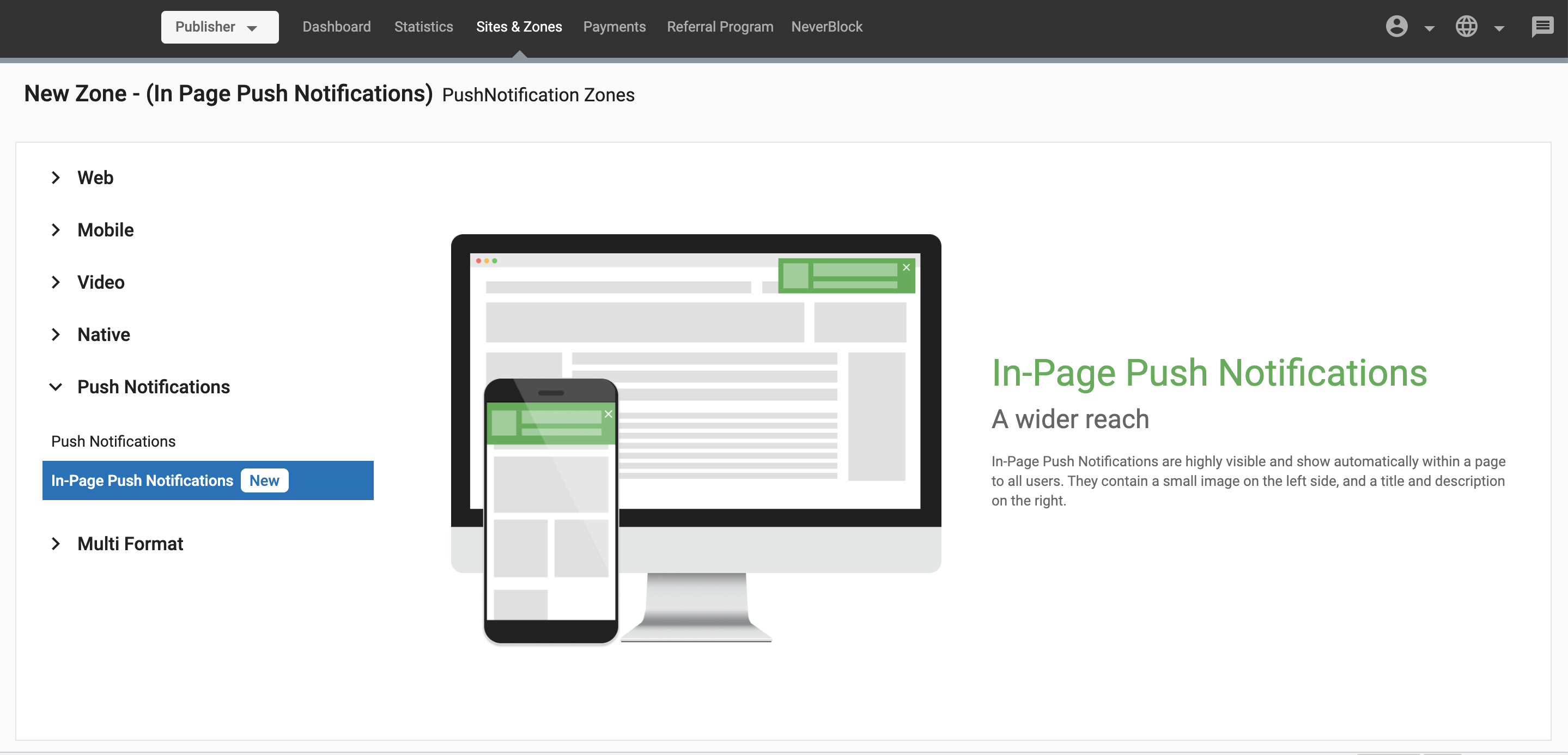 In-Page Push Notifications