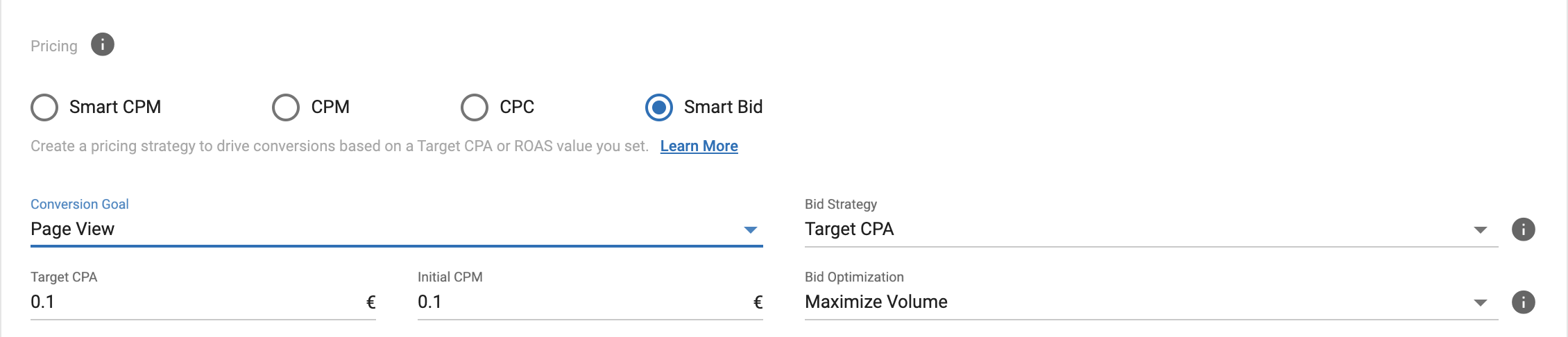 Target CPA Bid Strategy